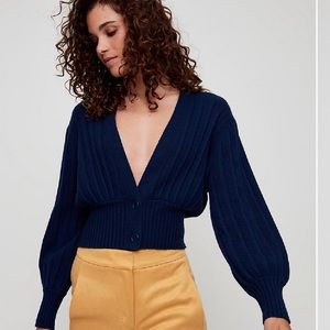 Aritzia Thais NAVY sweater SMALL